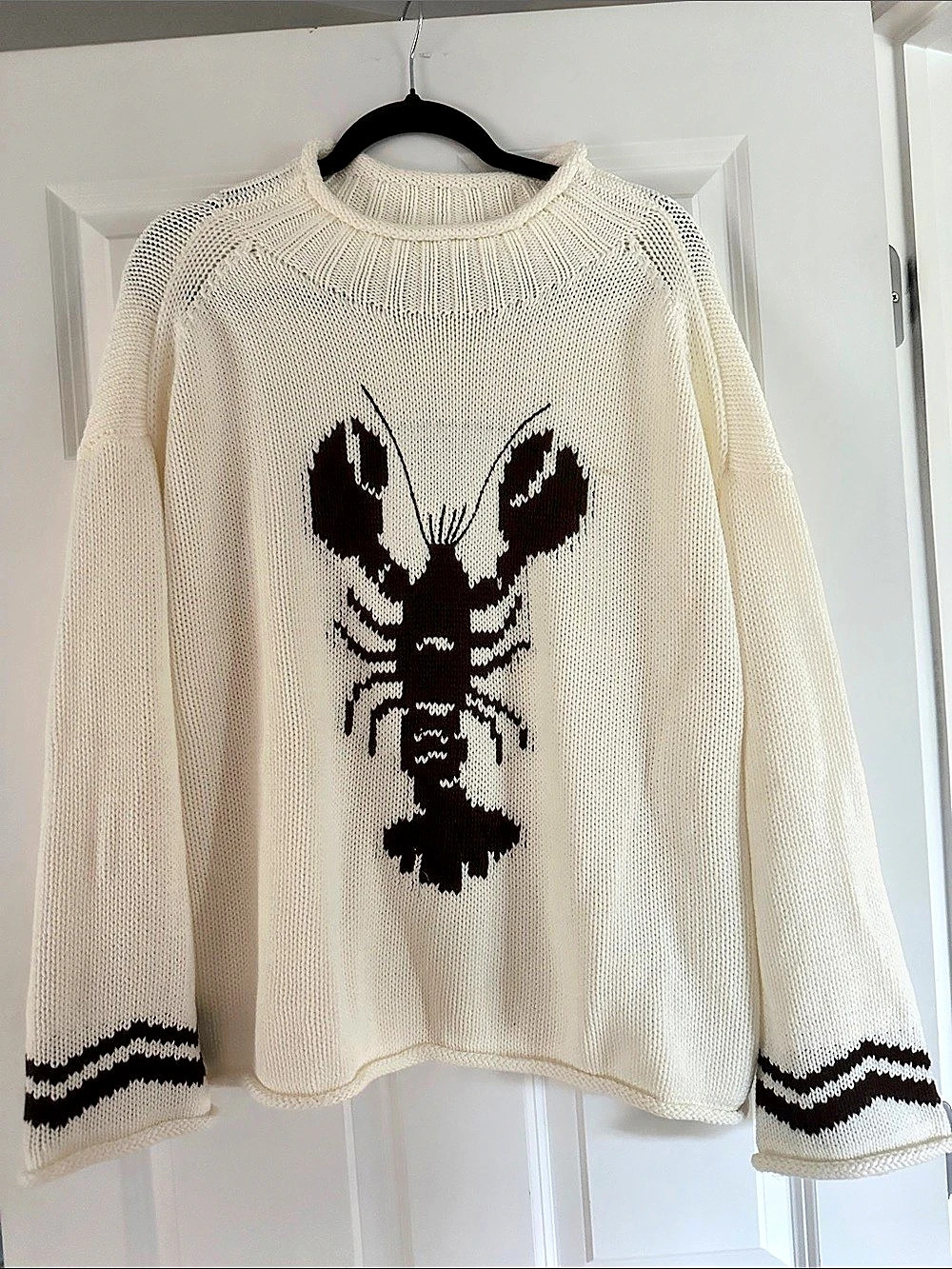 J.Crew 2025 Rollneck™ sweater with lobster intarsia Lobster Sweater Cream &
